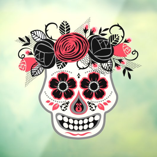 ディアデロスムエルトスシュガースカルウィズブラックバラ ウィンドウサイン (シート3)