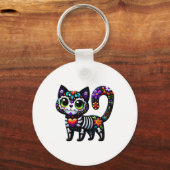 ディアデロスムエルトスシンコデマヨキャットシュガースカルM キーホルダー (正面)