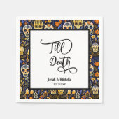 ディアデロスムエルトスティルデスパーティー結婚ズ スタンダードカクテルナプキン (正面)