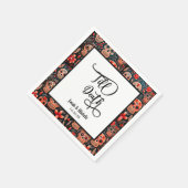 ディアデロスムエルトスティルデスパーティー結婚ズ スタンダードカクテルナプキン (角)