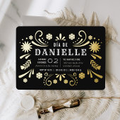 ディアデロスムエルトステーマバースデーパーティー 箔招待状