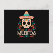 ディアデロスムエルトスデイオブザデッドメキシコスカル ポストカード (正面)
