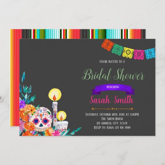 ディアデロスムエルトスパーティの招待状 招待状 (正面/裏面)