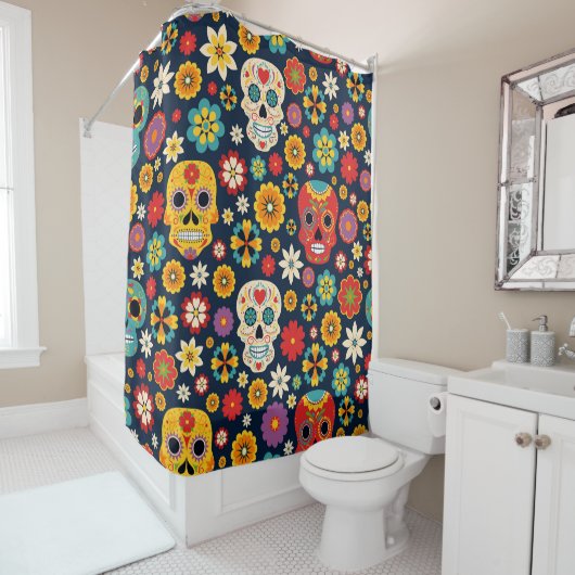 ディアデロスムエルトスヴィンテージ シャワーカーテン (インサイチュ)