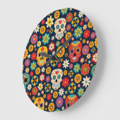 ディアデロスムエルトスヴィンテージ ラージ壁時計 (傾斜)