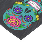 ディアデロスムエルトス砂糖スカルダークツリー14x72" ショートテーブルランナー (コーナー)