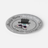 ディアデロスムエルトス |トップハットスカル&ストライプ ペーパープレート (アングル)