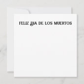 ディアドロスムエルトスのターコイズペイント顔 招待状 (裏面)