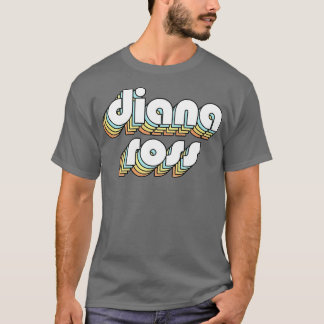 ディアナロスレトロレインボータイポグラフィアウェースタイル Tシャツ