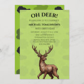 ディアハンターカモフラージュ誕生日招待状 招待状 (正面/裏面)