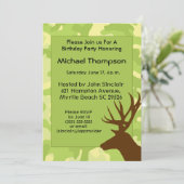 ディアハンターカモフラージュ誕生日招待状 招待状 (スタンド正面)