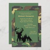 ディアハンターカモフラージュ誕生日招待状 招待状 (正面/裏面)