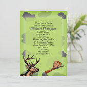 ディアハンターカモフラージュ誕生日招待状 招待状 (スタンド正面)