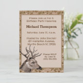 ディアハンターカモフラージュ誕生日招待状 招待状 (スタンド正面)