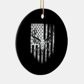 ディアハンターズディアースカルオンアメリカ国旗 セラミックオーナメント (右)