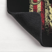 ディアハンターズディアースカルオンアメリカ国旗 マウスパッド (コーナー)