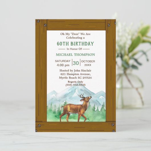 ディアハンターニーエイジ誕生日招待状 招待状 (スタンド正面)