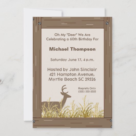 ディアハンター誕生日招待状 招待状 (正面)
