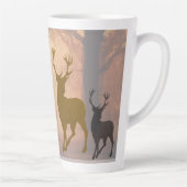 ディアハンター〔雄ジカの〕枝角名テンプレートマグ カフェラテマグ (右)