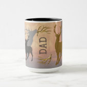 ディアハンター〔雄ジカの〕枝角名テンプレート マグカップ (中央)