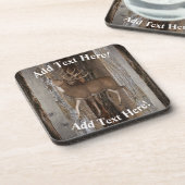 ディアバックヴィンテージウッド素朴ウッド コースター (左側)