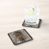 ディアバックヴィンテージウッド素朴ウッド コースター (右側)