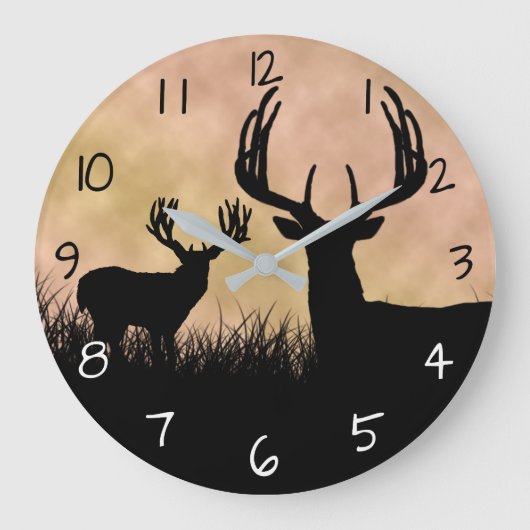 ディアバック狩り ラージ壁時計 (正面)
