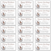 ディアバック素朴クリスマスホリデー住所 シール (正面)