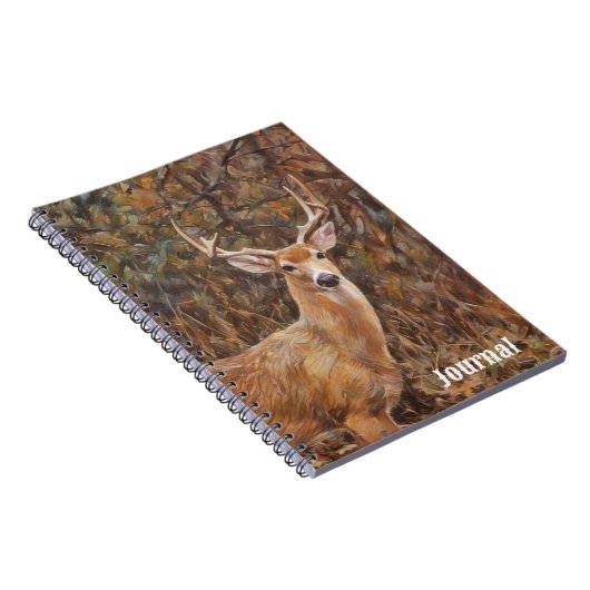 ディアバック〔雄ジカの〕枝角アート自然ジャーナル ノートブック (右側)