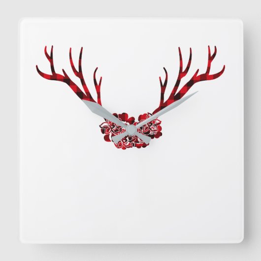 ディアバッファロー スクエア壁時計 (正面)