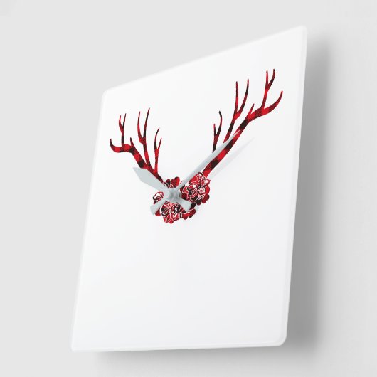 ディアバッファロー スクエア壁時計 (傾斜)