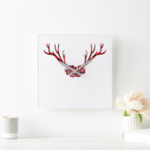 ディアバッファロー スクエア壁時計 (ホーム)