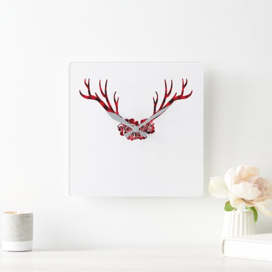 ディアバッファロー スクエア壁時計 (ホーム)