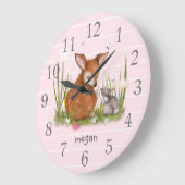 ディアバニーバタフライ ラージ壁時計 (傾斜)