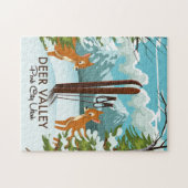 ディアバレーパークシティユタスキートラベルポスター ジグソーパズル (横)