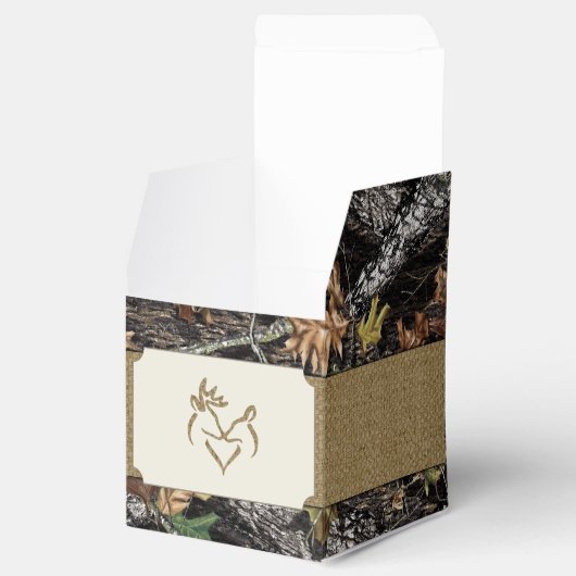 ディアバーラップ狩り迷彩柄結婚式の引き出物ボックス フェイバーボックス (オープン)