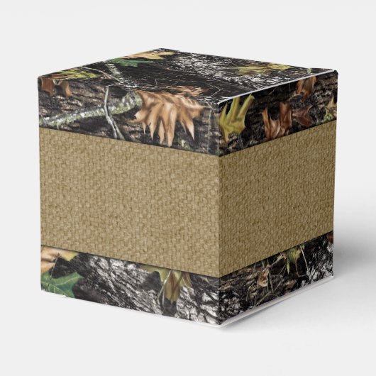 ディアバーラップ狩り迷彩柄結婚式の引き出物ボックス フェイバーボックス (裏面サイド)