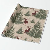 ディアパインツリーホリデークリスマスウェッピング紙 ラッピングペーパー (アンロールド)