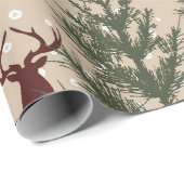 ディアパインツリーホリデークリスマスウェッピング紙 ラッピングペーパー (ロールコーナー)