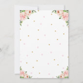 ディアピンクフローラウッドランドアニマルズバースデーパーティー 招待状 (裏面)