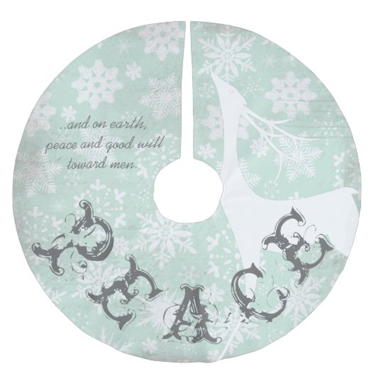 ディアピースアンドグッドウィルホリデーツリースカート ブラッシュドポリエステルツリースカート (正面)