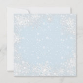 ディアファウンスノーフレークボーイベビーシャワー招待状 招待状 (裏面)