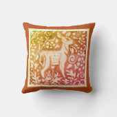 ディアファウン金ゴールド銅コーラルオータム秋ウッドランド クッション (裏面)