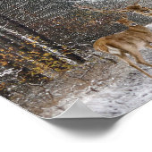 ディアファミリーウォーターカラーデクページプリント ポスター (角)