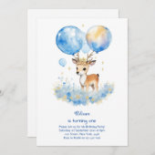 ディアファースト誕生日招待状 招待状 (正面/裏面)