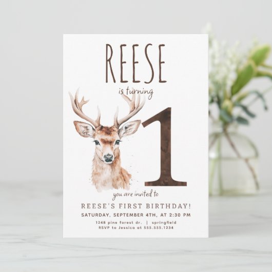 ディアファースト誕生日招待状 招待状 (スタンド正面)