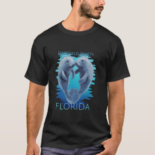 ディアフィールドビーチ フロリダ 休暇 かわいい マナティー 海 Tシャツ