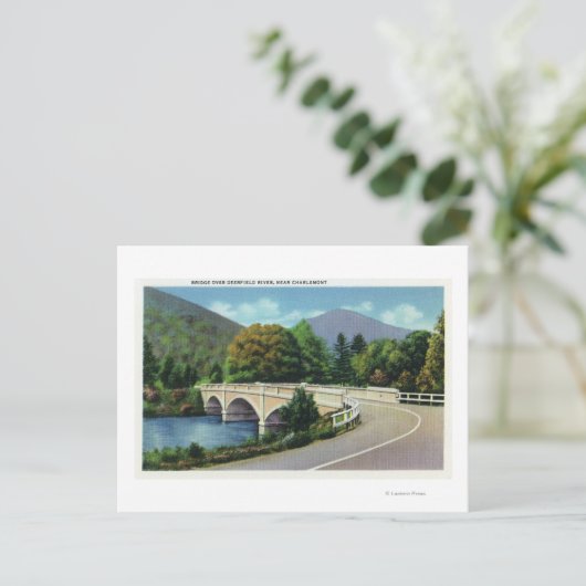 ディアフィールド川にかかる橋のビュー ポストカード (スタンド正面)