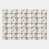 ディアフォレストウィンタークリスマスタータンチェックプレイド1 ラッピングペーパーシート (正面2)