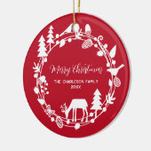 ディアフォレストリース パーソナライズされた セラミックオーナメント (左)